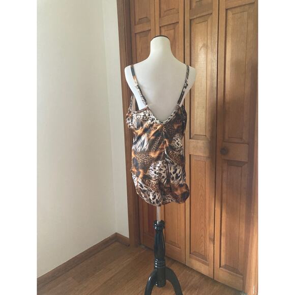 Shape FX Animal Print One Piece Swimsuit, Size 20W - Picture 3 of 6